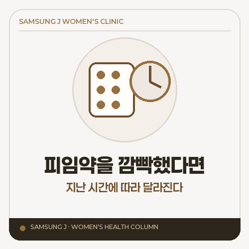 피임약을 깜빡했을 때, 지난 시간에 따라 대처가 달라지나요?